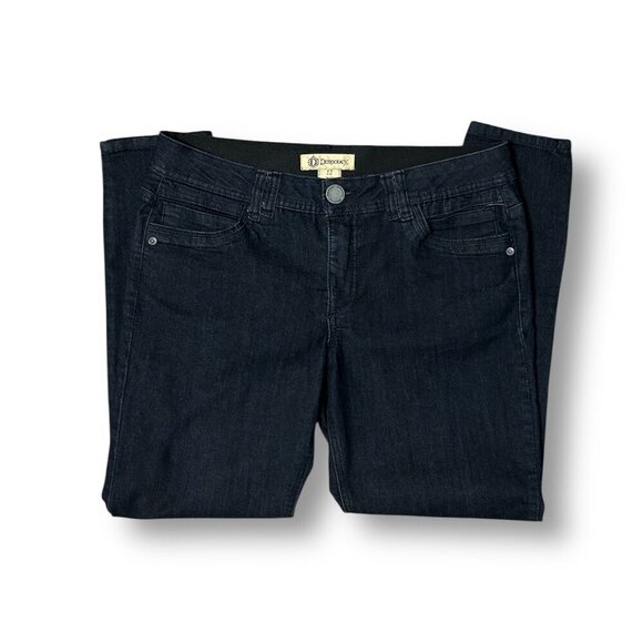 Democracy Black Ab Technology Skinny Jeans Stretch Sculpting Fit Mid Rise Sz 12 - Picture 9 of 10